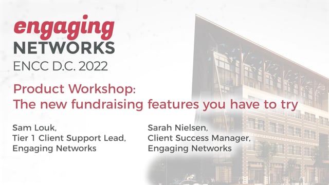 Product Workshop - The new fundraising features you have to try
