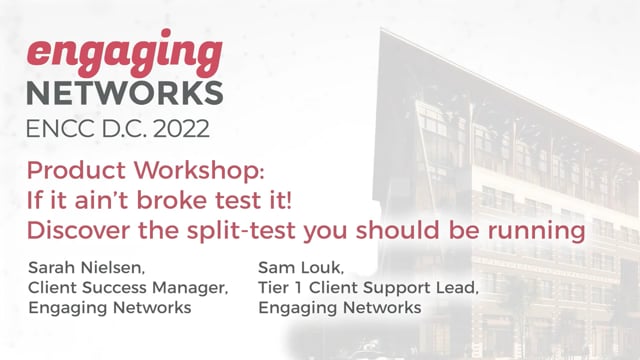 Product Workshop - If it ain’t broke test it! Discover the split-test you should be running