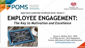 Supervisory Leadership Series - Employee Engagement: The Key to Motivation video