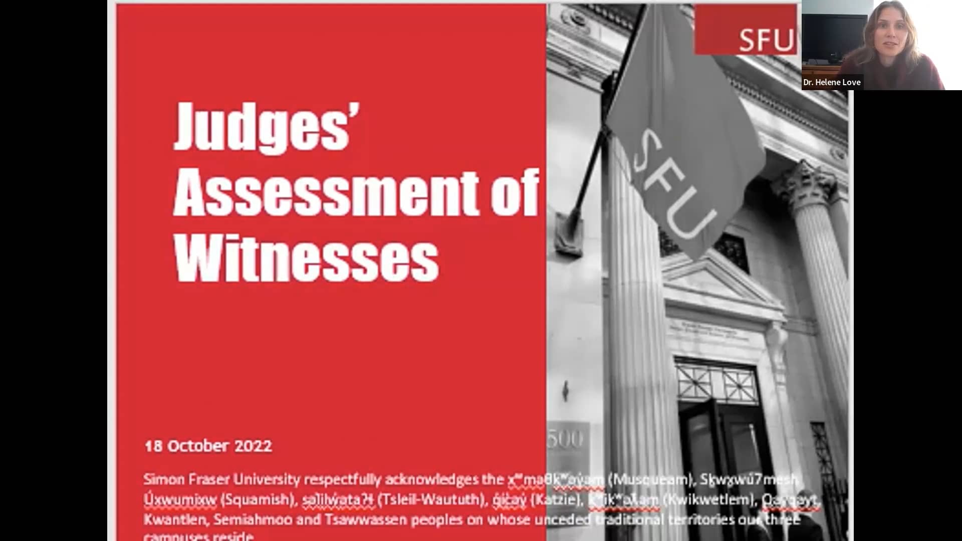 Judges Assessment Of Witnesses On Vimeo