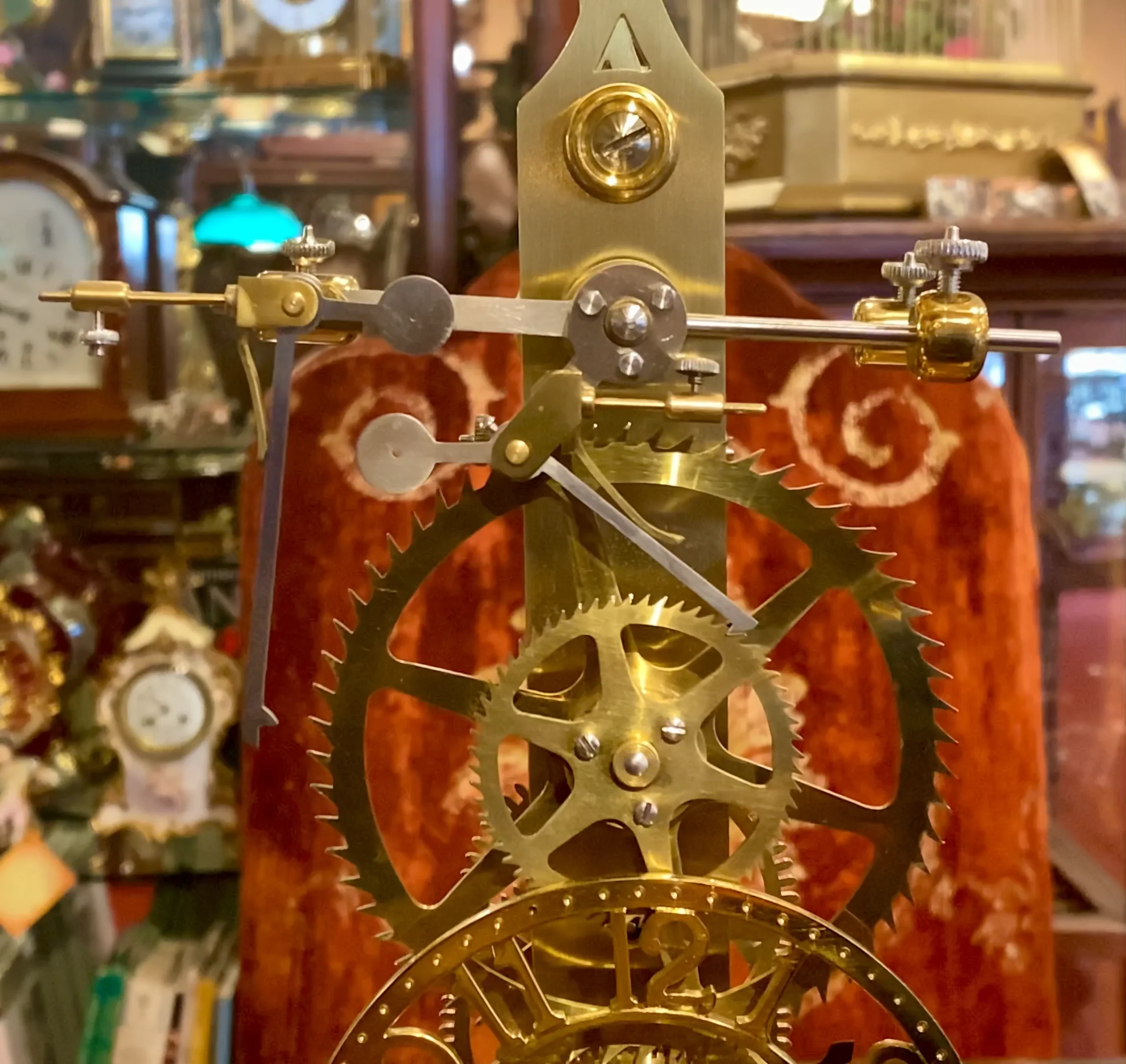 Grasshopper Escapement Skeleton Clock by Arthur D. Stump, image size:2284x2160