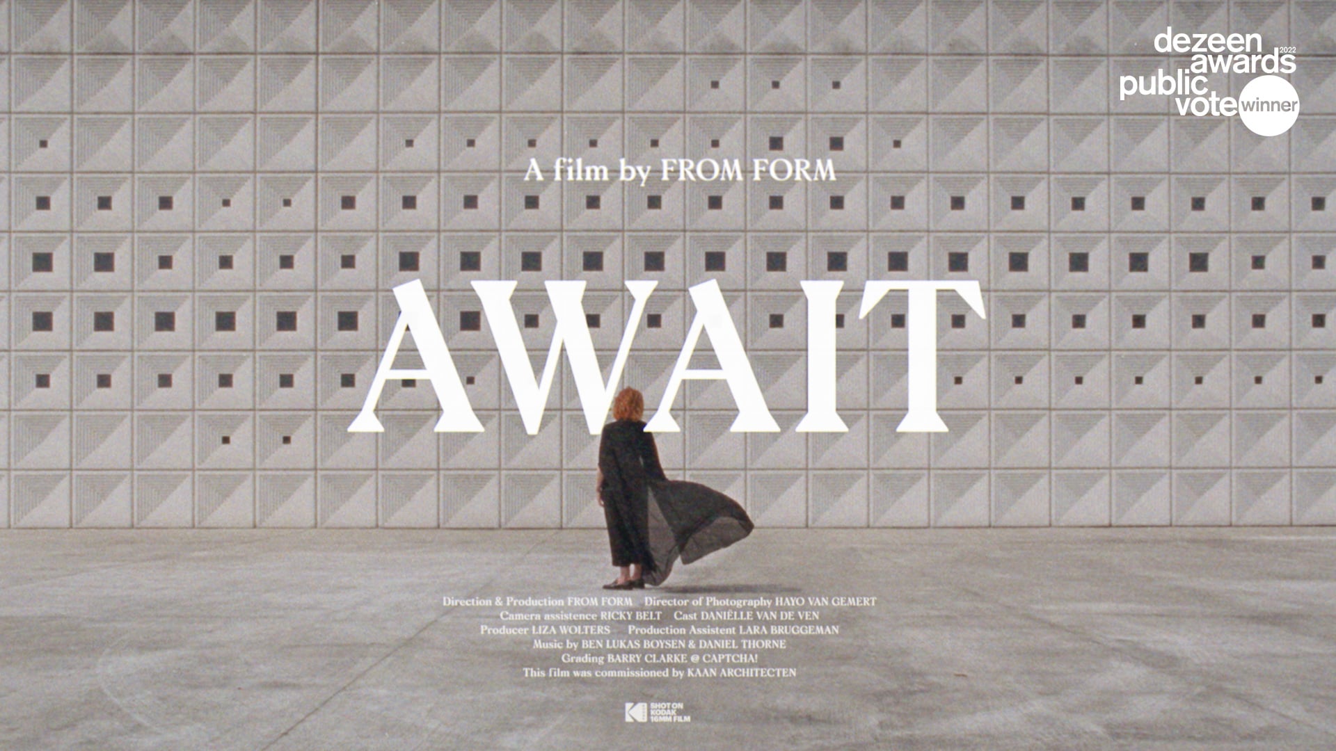 AWAIT / FromForm for Kaan Architects with a score by Ben Lukas Boysen & Daniel Thorne