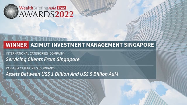 Azimut's EAM Achievements In Singapore, $1 Billion - $5 Billion Segment   placholder image