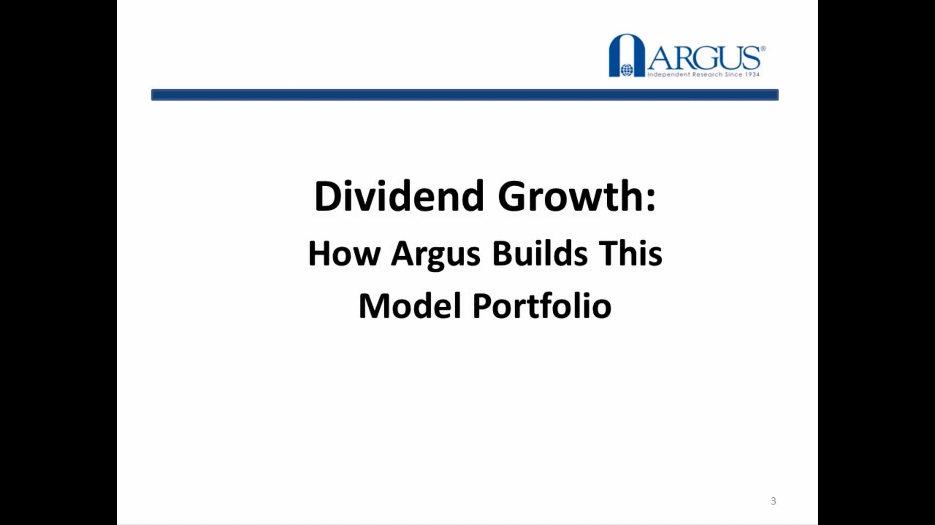 How Argus Builds a Dividend Growth Model Portfolio