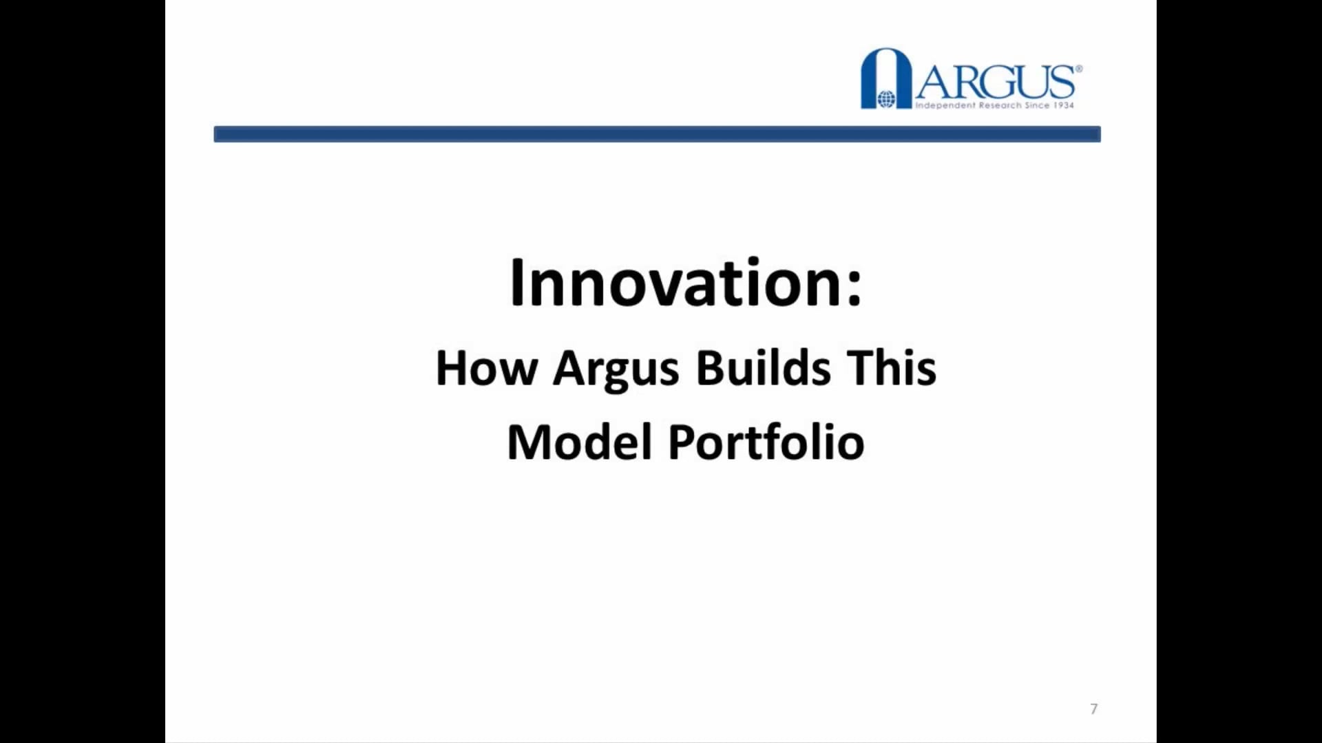 How Argus Builds the Innovators Model Portfolio