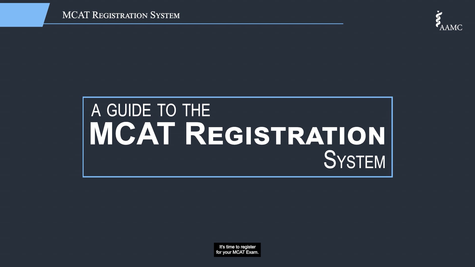 MCAT Registration Guide on Vimeo