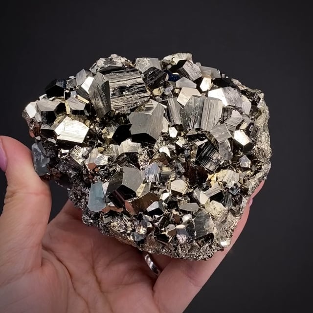 Pyrite with Fluorite