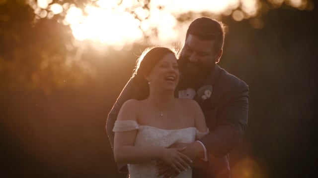 Fall wedding at a forest preserve