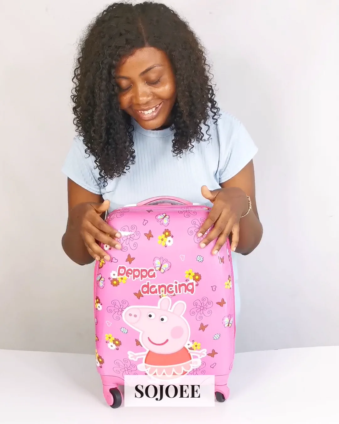 Peppa Pig Suitcase For Girls Carry On Travel Bag With Wheels