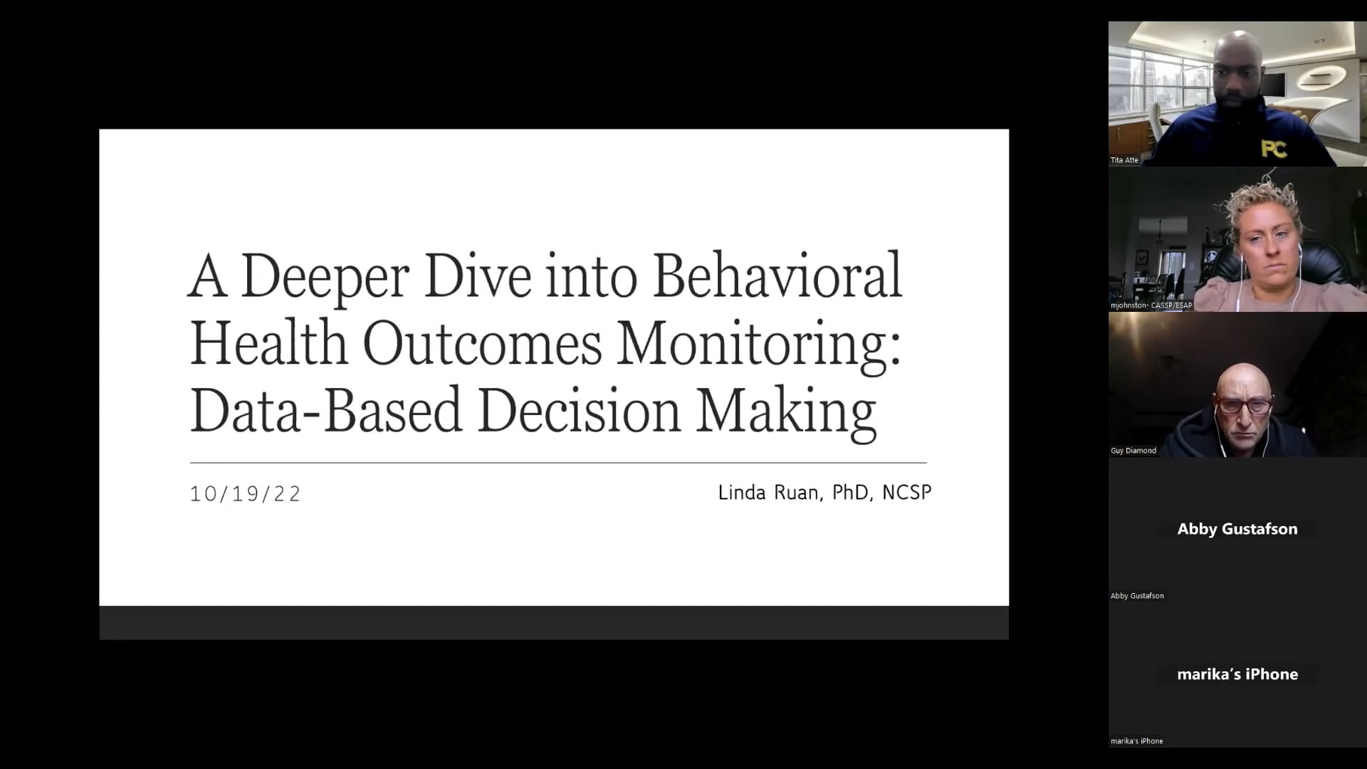 A Deeper Dive into Behavioral Health Outcomes Monitoring: Data-Based Decision Making