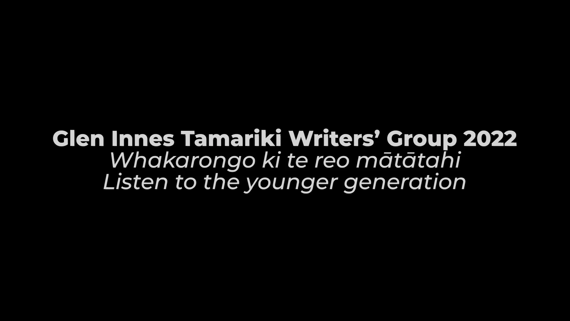 Glen Innes Tamariki Writers&#039; Group 2022