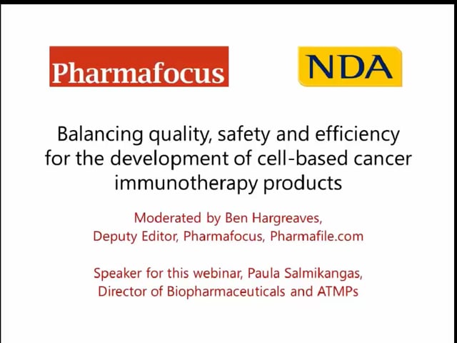 Balancing quality, safety and efficiency for the development of cell-based cancer immuno... 08-02-2018.mp4