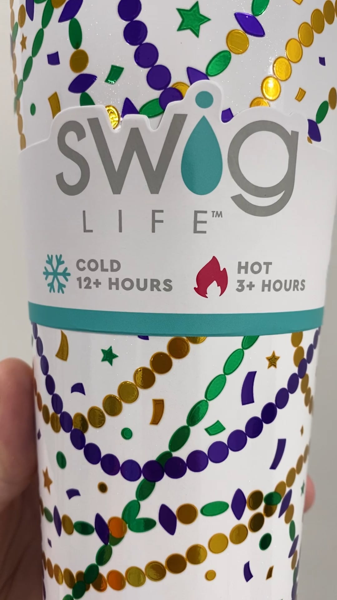 swig mardi gras koozie