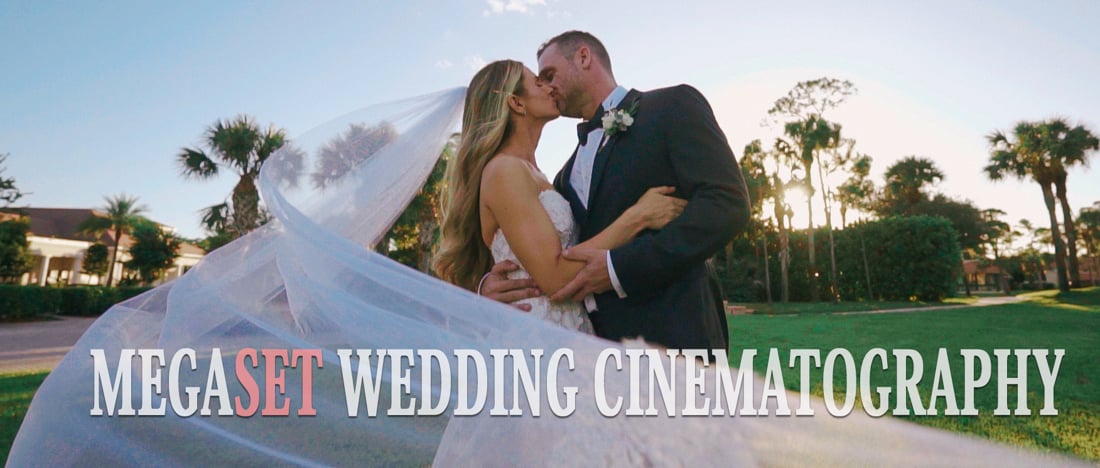 Bride and groom kissing