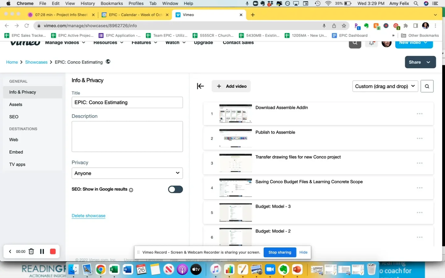 Project Info Sheet on Vimeo