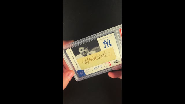 2001 Upper Deck Legends Of NY Cut Signature Babe Ruth AUTO #LC-BR PSA ...