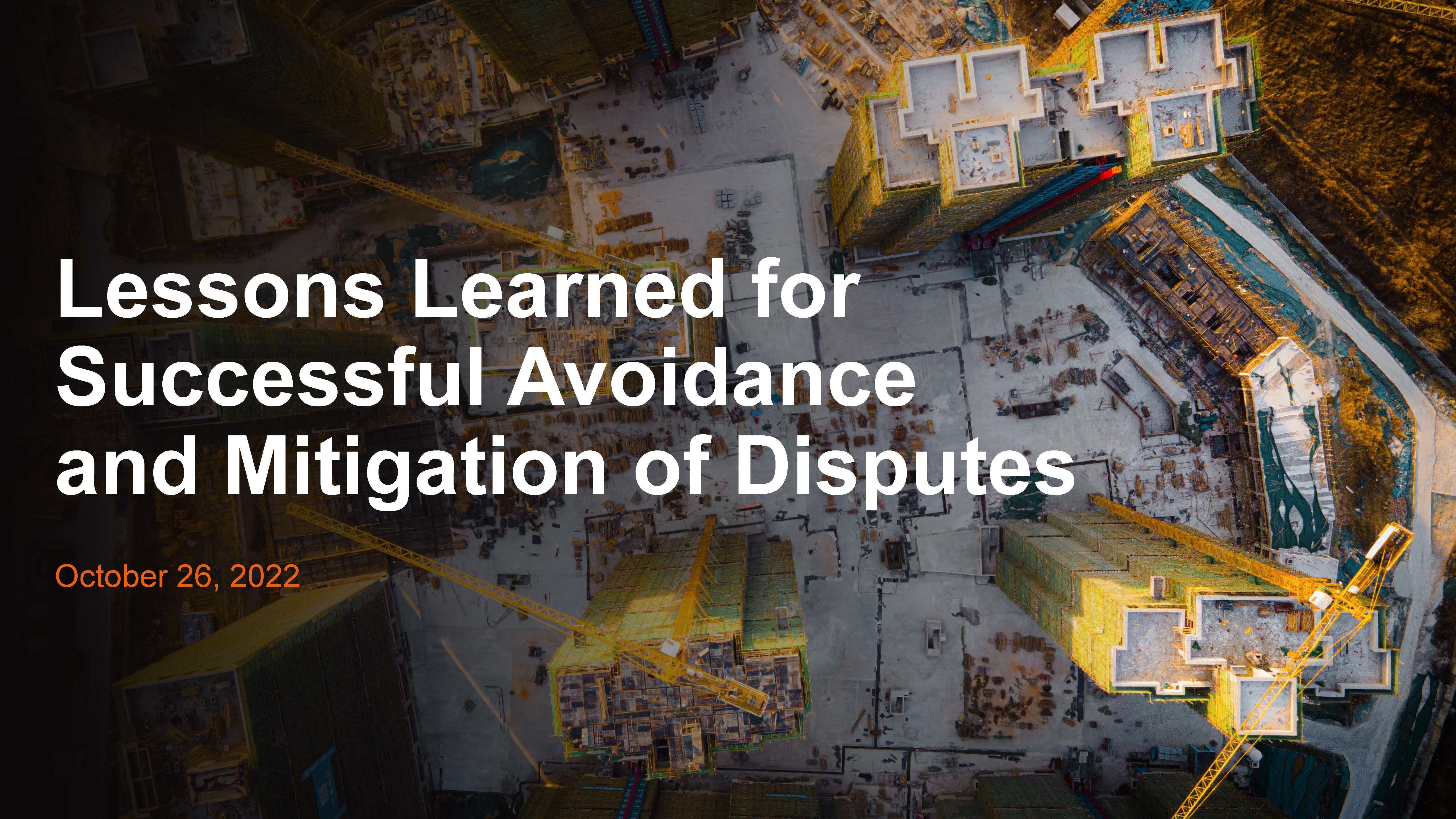 Technical Advisory - Lessons Learned for Successful Avoidance and ...