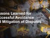 Lessons Learned for Successful Avoidance and Mitigation of Disputes