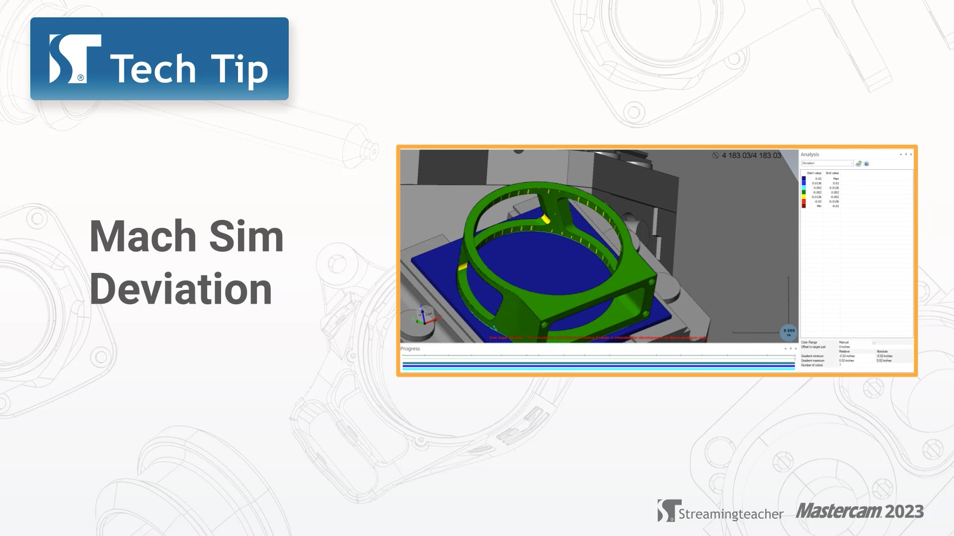 Machine Simulation - Deviation setup