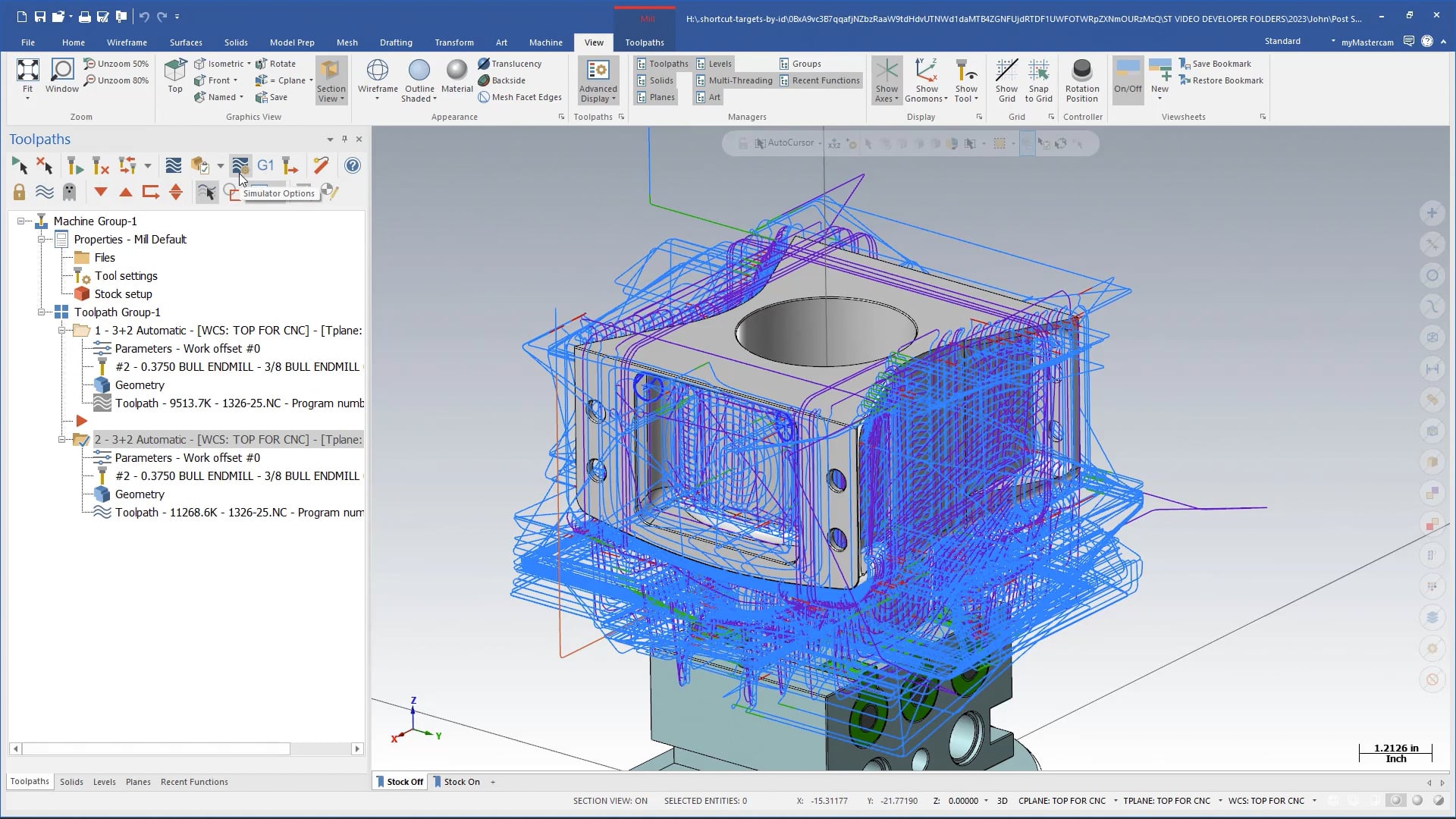 Simultaneous Multi Axis toolpaths