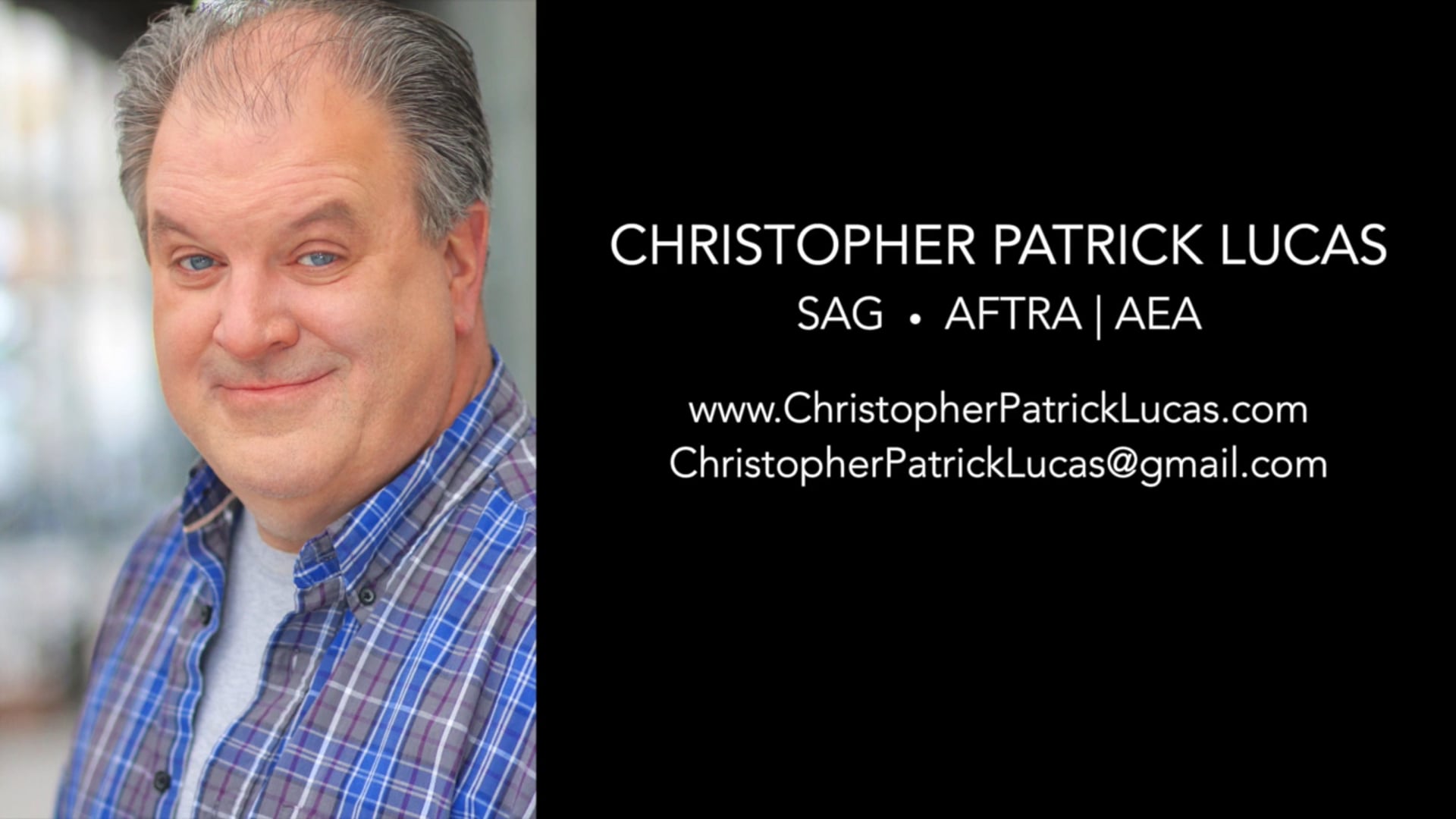 Promotional video thumbnail 2 for Christopher Patrick Lucas