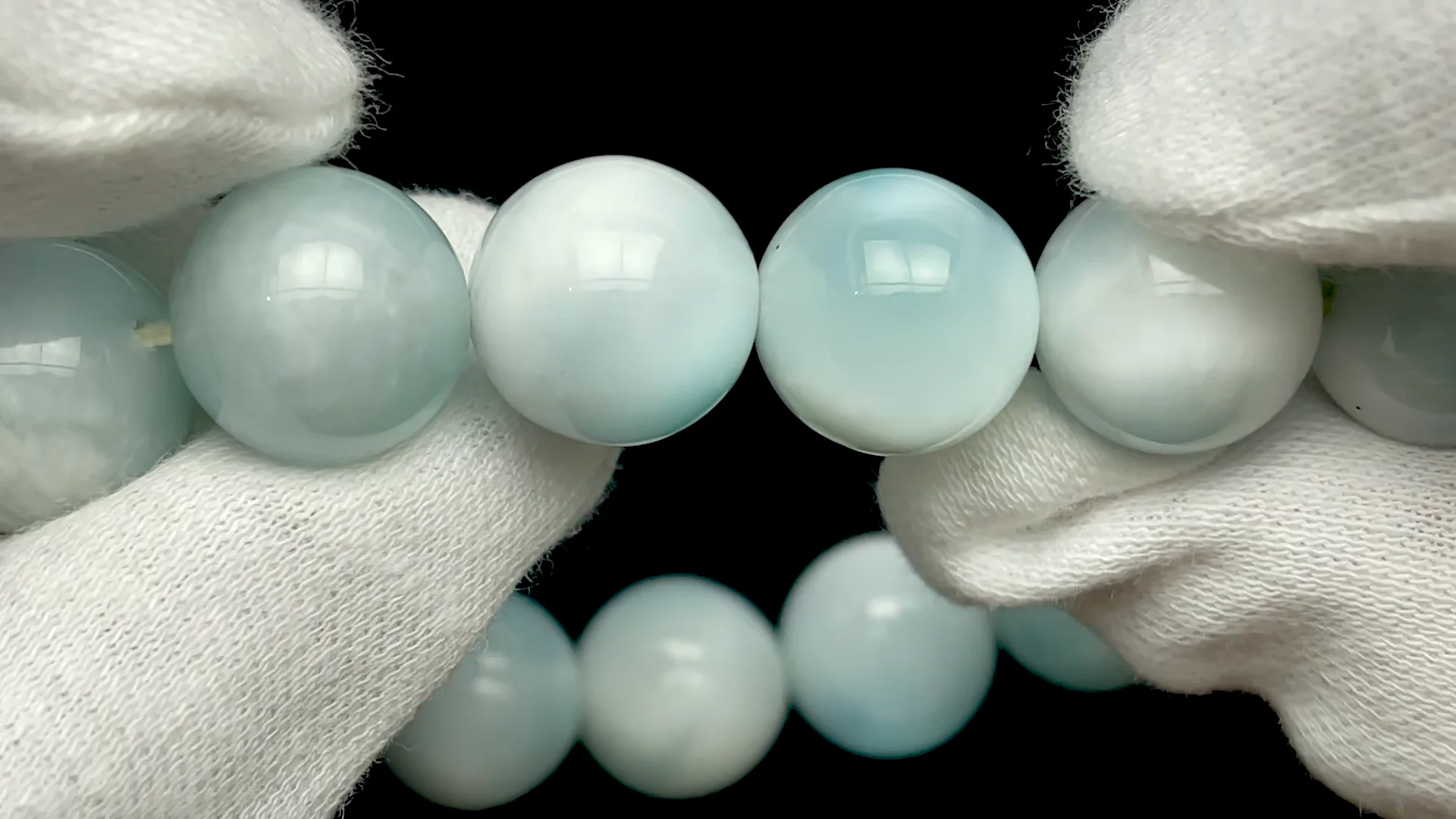 アイスラリマー 丸玉ブレス 12～13mm No.55【1点もの】 | 天然石