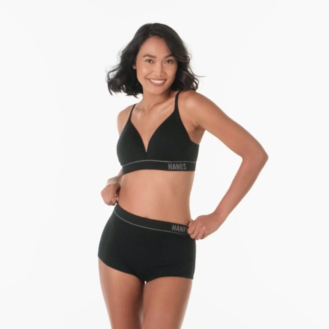 Hanes Originals Women's Underwear Seamless Rib Boyfit