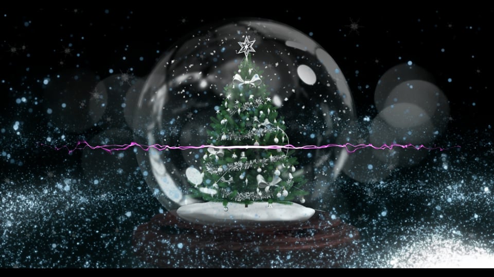 Animation of light trails bursting and shooting star over christmas