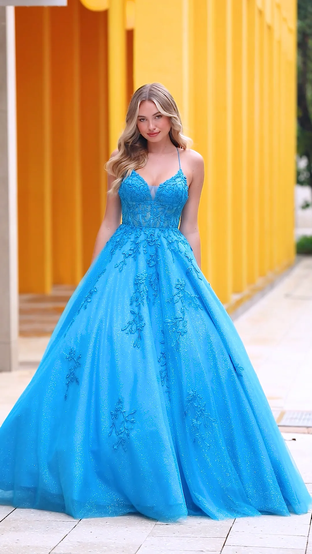 R✨ Amarra 88536 | Sheer Corset Ball Glitter Tulle Prom Gown – AMARRA