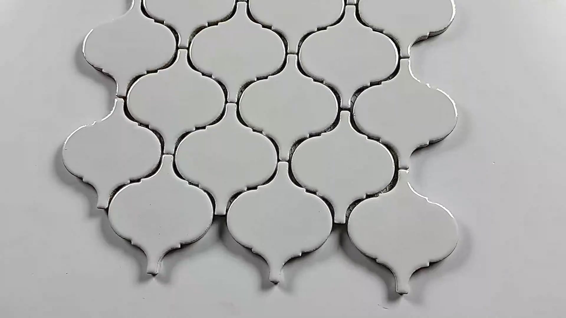 White Arabesque 3x3 Porcelain Lantern Mosaic Wall Backsplash Decorative