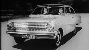 Rekord A 1963 - Der neue Opel Rekord Paar fährt durch Stadt