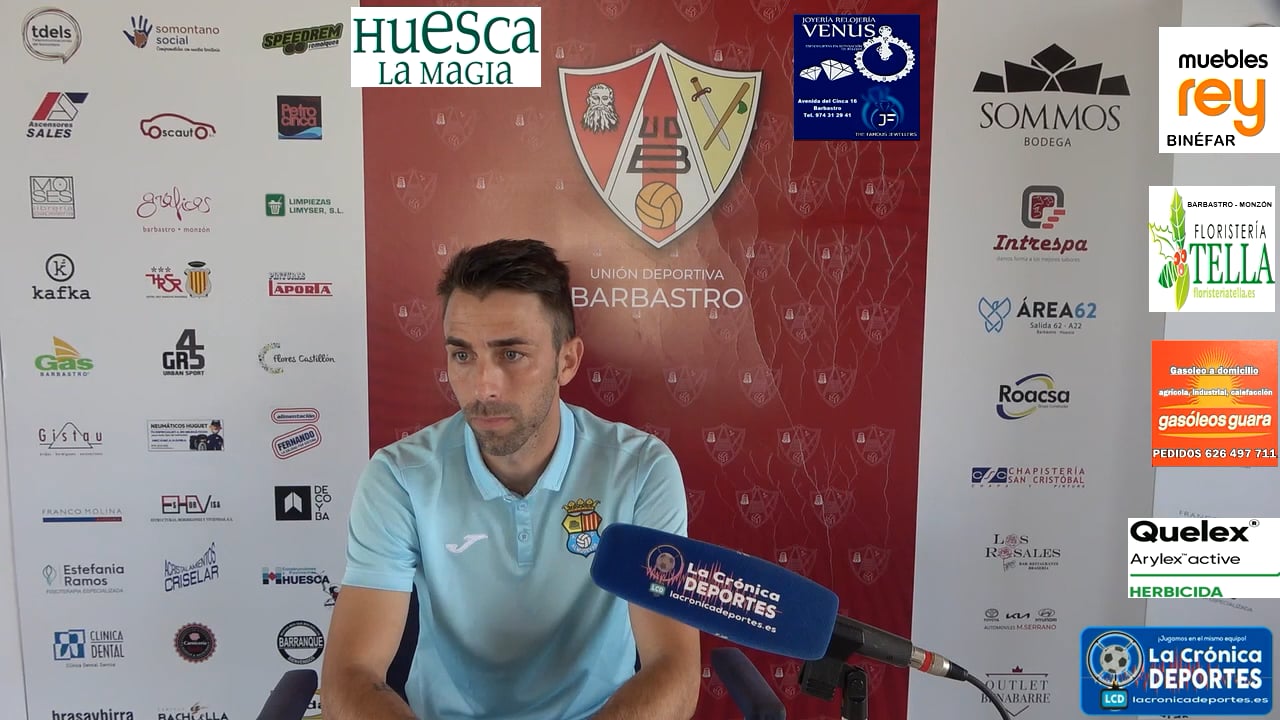 JOSÉ CARLOS GALLEGO (Entrenador Almudévar) UD Barbastro 2-0 AD Almudévar / Jornada 8 / 3ª División