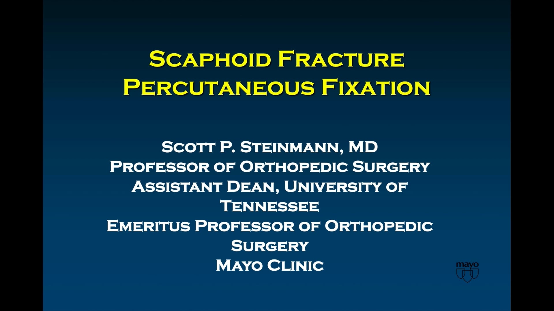 032 Pro Setup Manipulation & PercutaneousFixationScott P. Steinmann