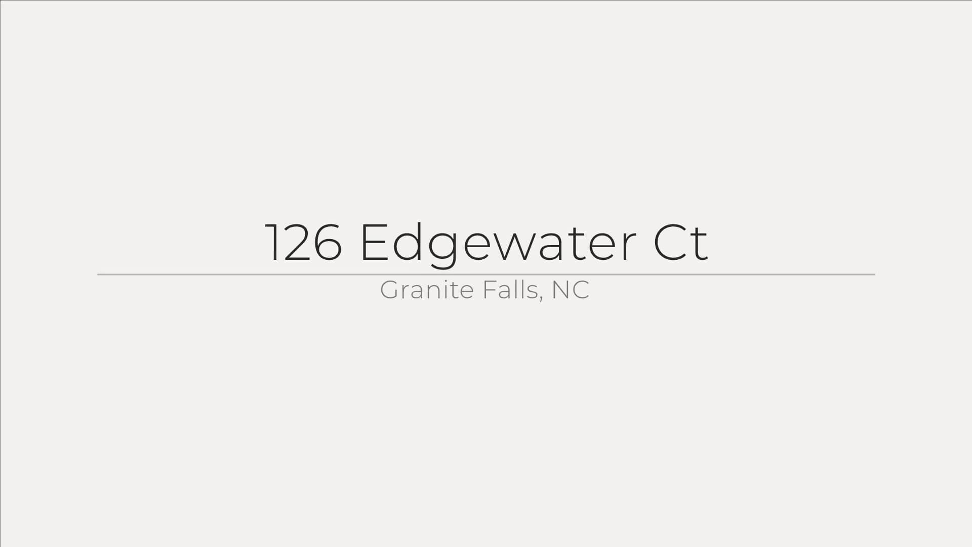 126 Edgewater Ct, Granite Falls, NC on Vimeo