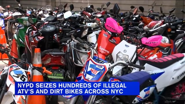 NYPD seizes large number of illegal ATVs, dirt bikes in the city (over 400 in one week)