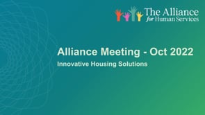 Alliance Meeting - October 2022 - Innovative Housing Solutions