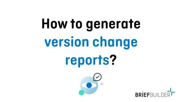 How to generate version change reports?