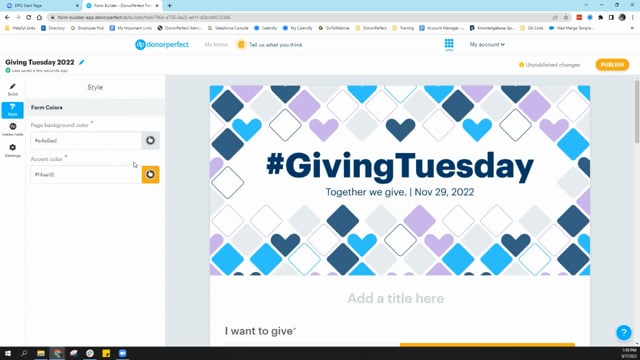 DonorPerfect Forms Review - Giving Tuesday 2022