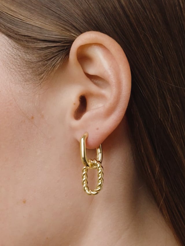 ash double gold earrings from ana louisa