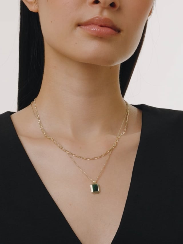LV Green Mint Candy Layering Necklace
