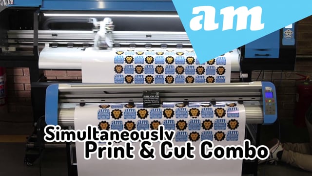 Simultaneously Vinyl Print and Cut Combo of V-Smart+ Vinyl Cutter & FastCOLOUR Printer with Software