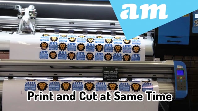 Vinyl Sticker Print and Cut At The Same Time By Using Flexi Software with Vinyl Cutter & Printer