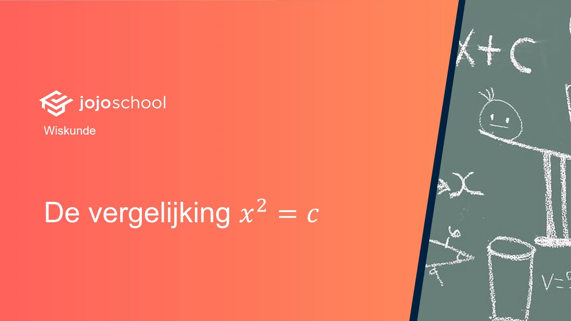 De vergelijking x^2 = c