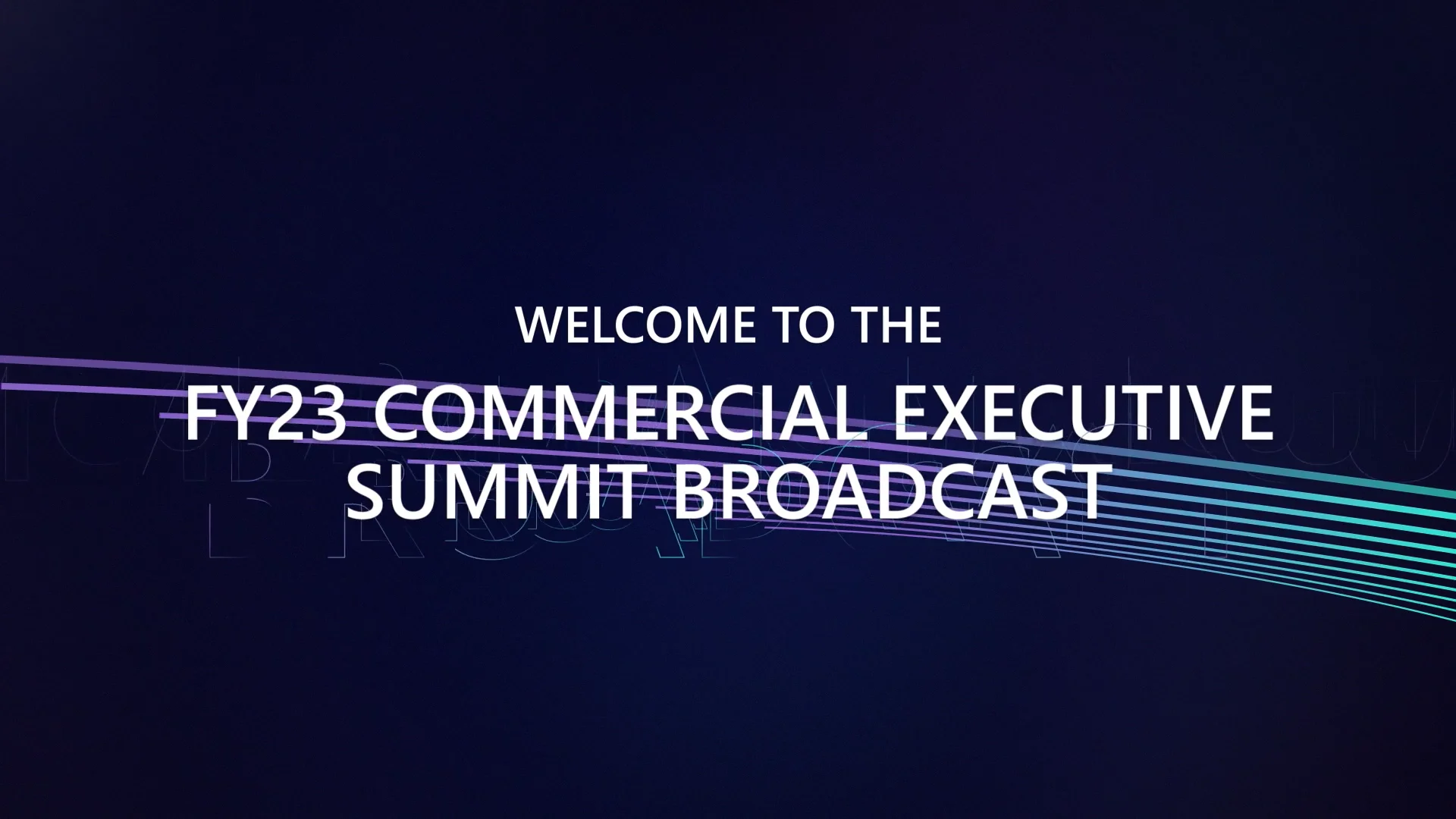 Commercial Executive Summit Kickoff (Animation)