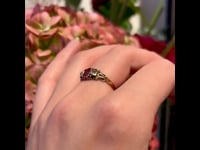 Garnet, Chrysoberyl, 12ct. Ring 6628-1055