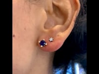 Diamond, Sapphire, 14ct Earrings 13912-8253