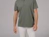 Native Spirit - Men's eco-friendly faded jersey polo shirt (Washed Organic Khaki)