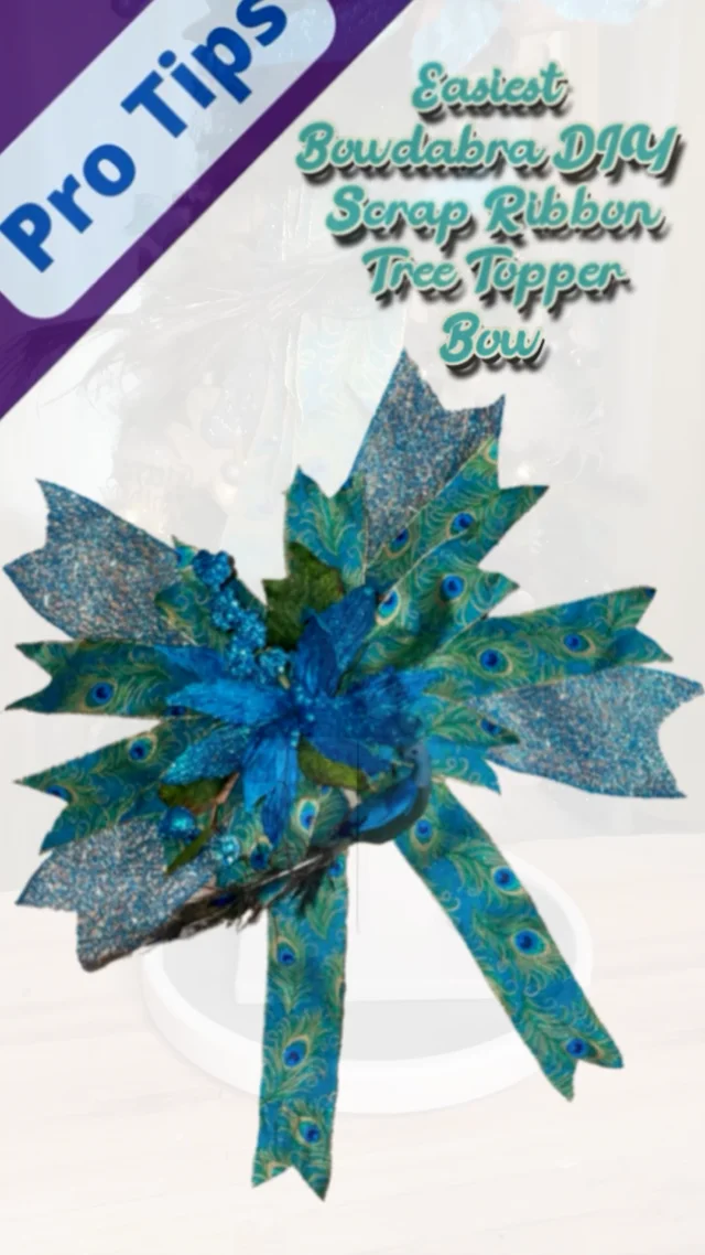 How To Make The Easiest Bowdabra Velvet Tree Topper Bow : Bowdabra