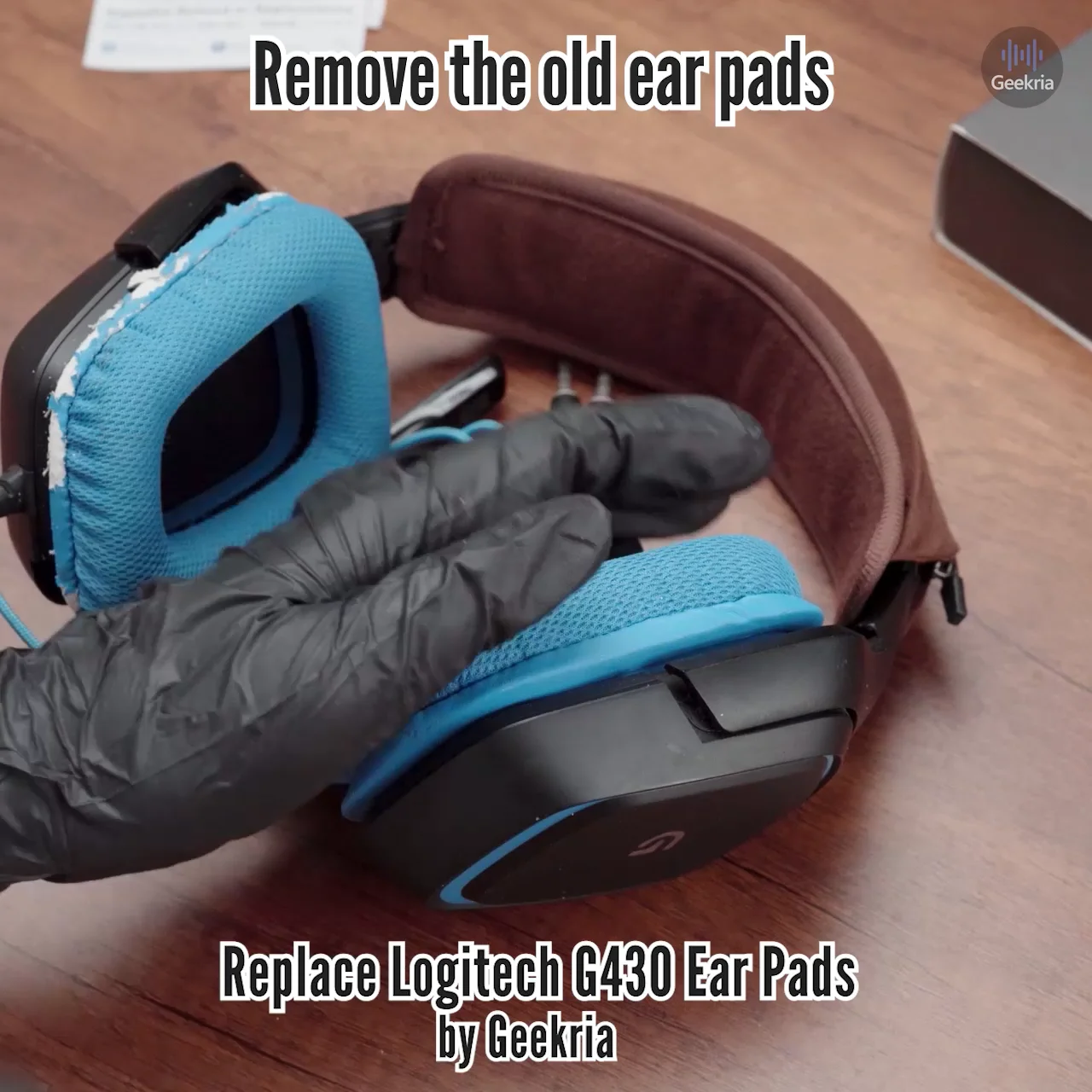 Geekria Comfort Replacement Ear Pads for Logitech G35, G430, G432, G33