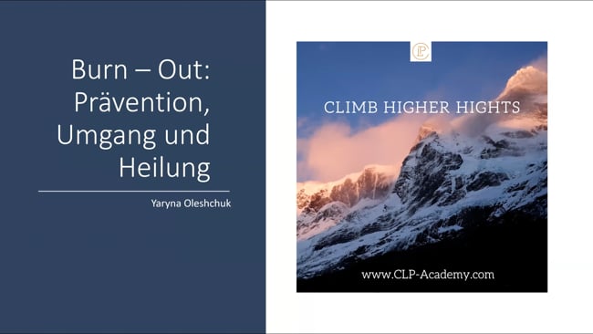 Burn Out Prävention, Umgang und Heilung